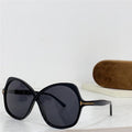 ✨TOM FORD Eyewear Rosemin Oversize round-frame sunglasses - buyonlinebehappy