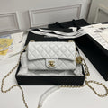 '-  CHANEL  Flap Bag Beige Gold Ball 20cm ✨