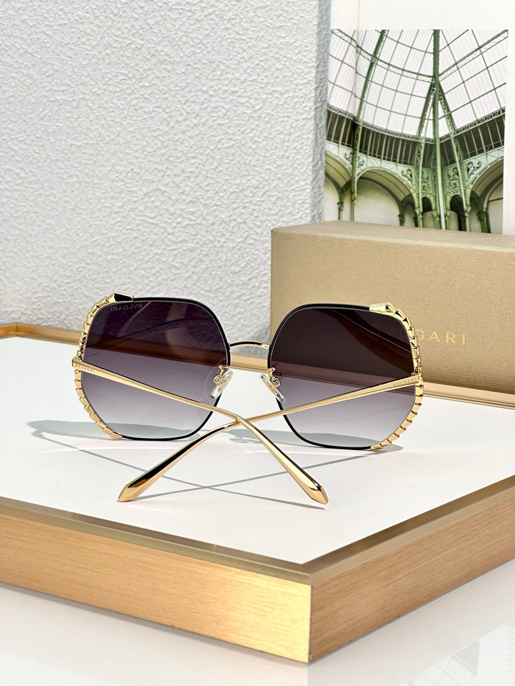 BVLGARI Serpenti Viper geometric metal 40004U Sunglasses ✨