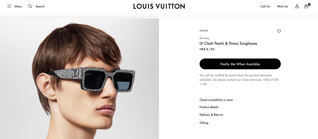 Louis Vuitton Z2396E Runway LV Clash Pearls & Strass Sunglasses✨ - buyonlinebehappy